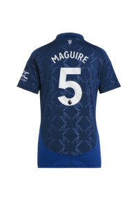 Manchester United Harry Maguire #5 Voetbaltruitje Uit tenue Dames 2024-25 Korte Mouw